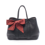 Hermes Tote Garden Twill TPM Black Leather