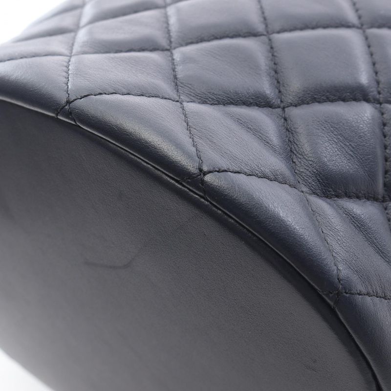 Chanel Shoulder Bag Navy Lambskin