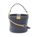 Chanel Shoulder Bag Navy Lambskin