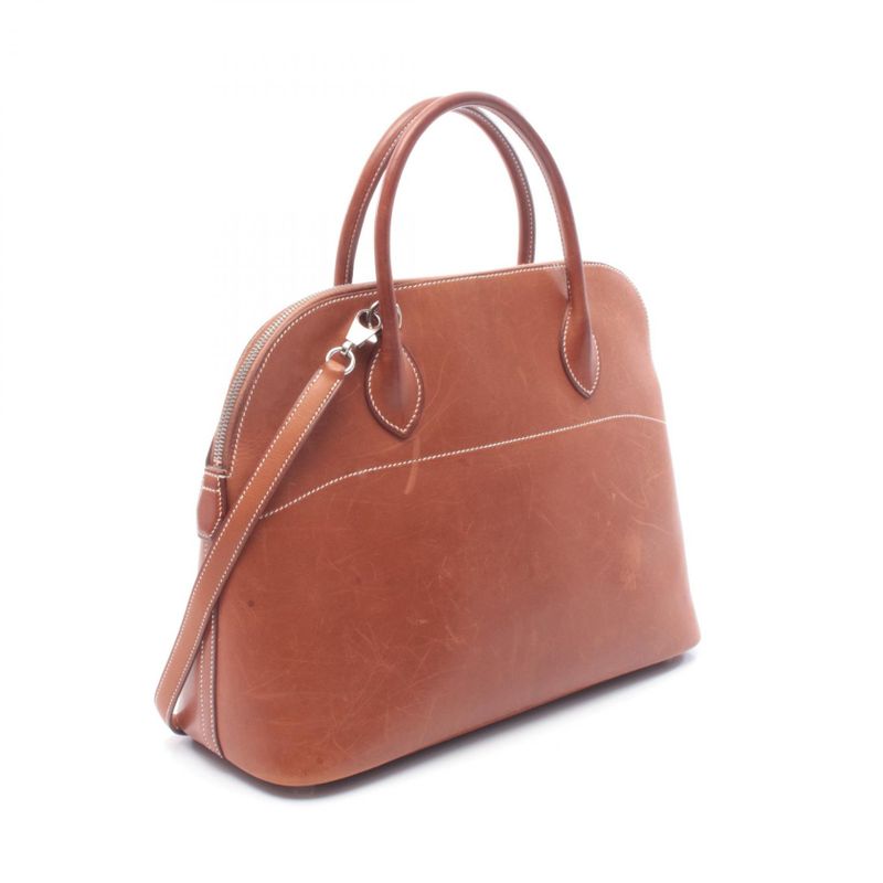 Hermes Handbag Bolide 37 Noisette Leather Noisette Brown