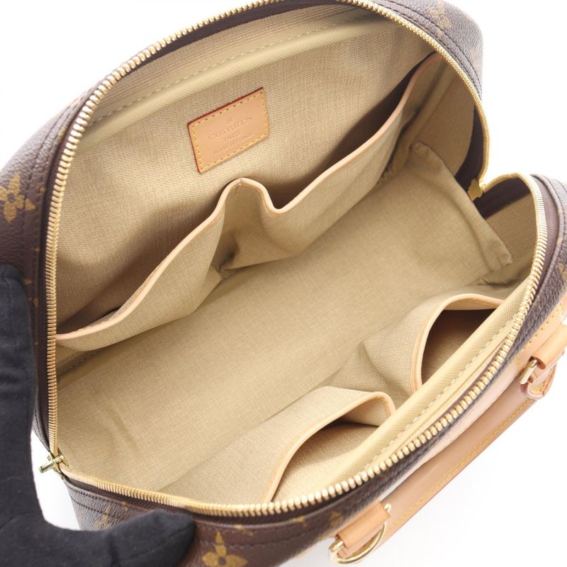 Louis Vuitton Handbag Trouville Canvas Leather