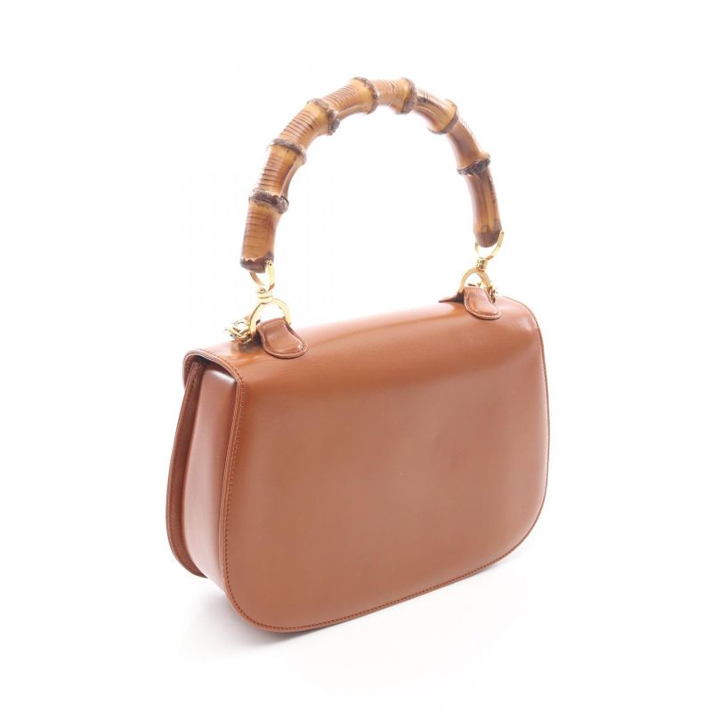 Gucci Handbag Bamboo 000 Camel Leather 2-Way