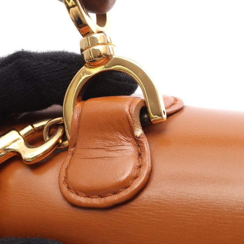 Gucci Handbag Bamboo 000 Camel Leather 2-Way