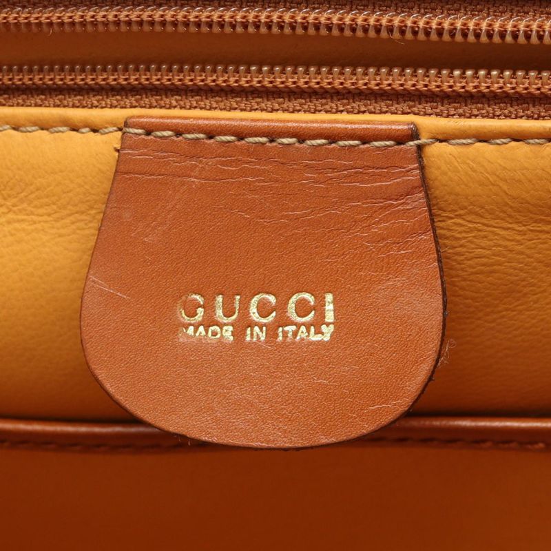 Gucci Handbag Bamboo 000 Camel Leather 2-Way