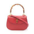 Gucci Handbag Bamboo 001 188 Red Leather 2-Way