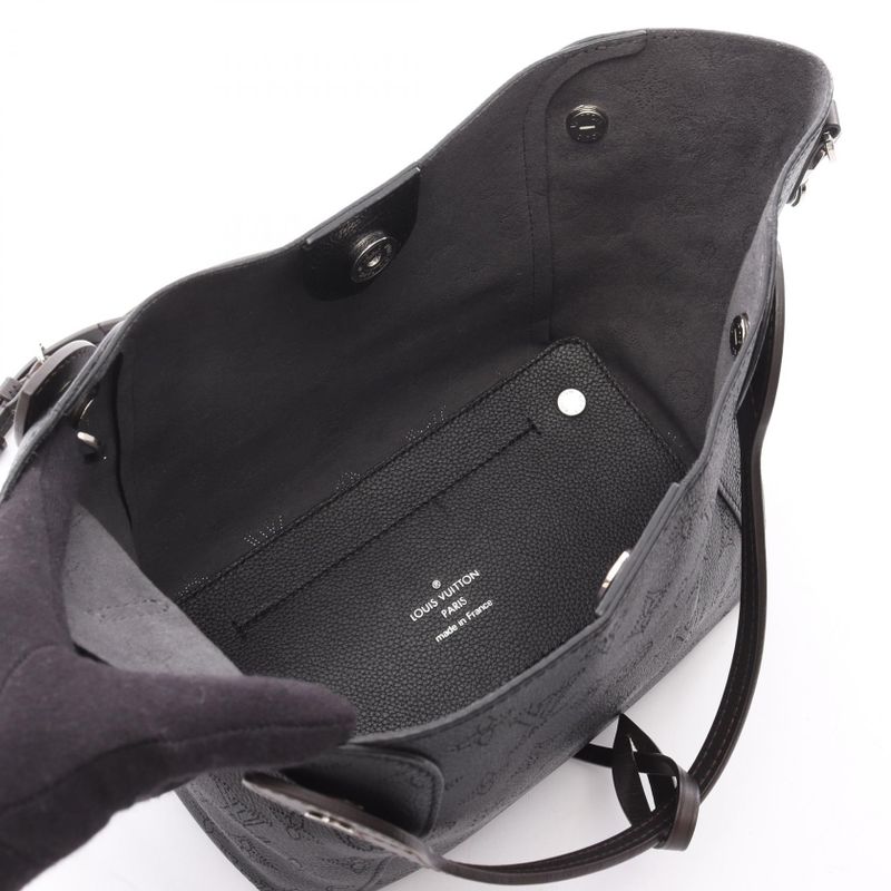 Louis Vuitton Tote Hina PM Noir Black Leather Brown