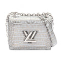 Louis Vuitton Shoulder Bag Twist Mini Blue Silver Leather