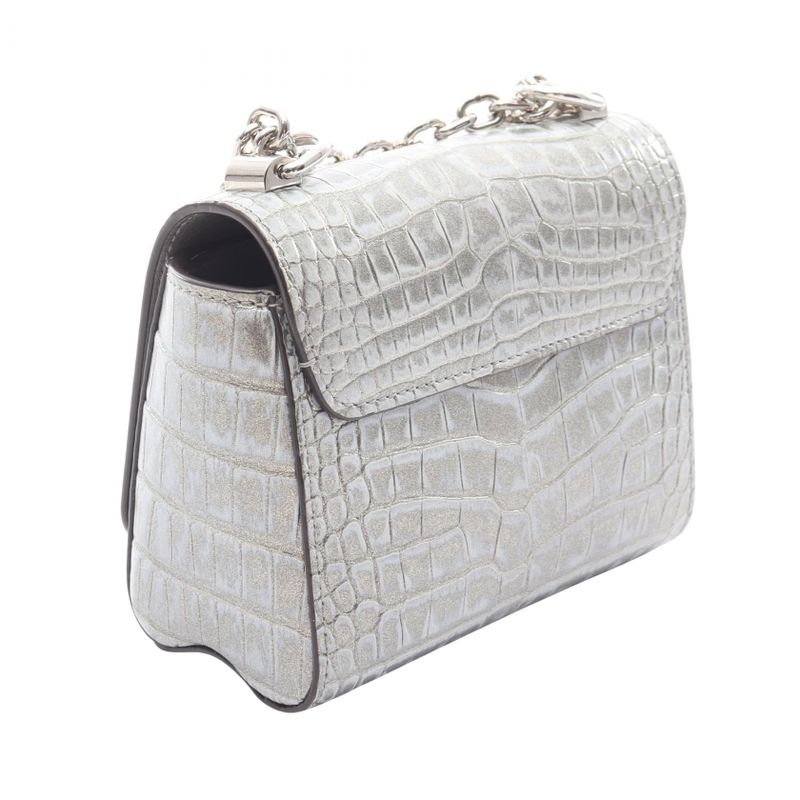Louis Vuitton Shoulder Bag Twist Mini Blue Silver Leather