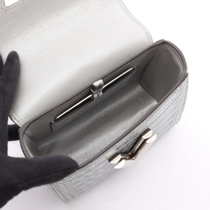 Louis Vuitton Shoulder Bag Twist Mini Blue Silver Leather