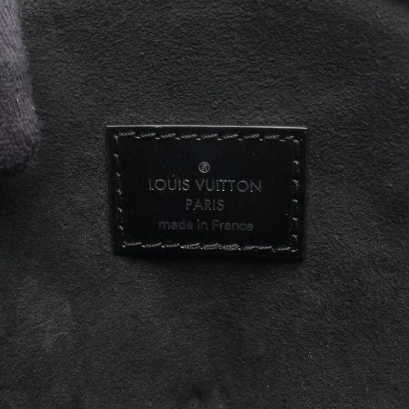 Louis Vuitton Shoulder Bag Tupi Floral Pattern Leather Black Multicolor