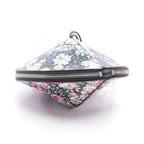 Louis Vuitton Shoulder Bag Tupi Floral Pattern Leather Black Multicolor