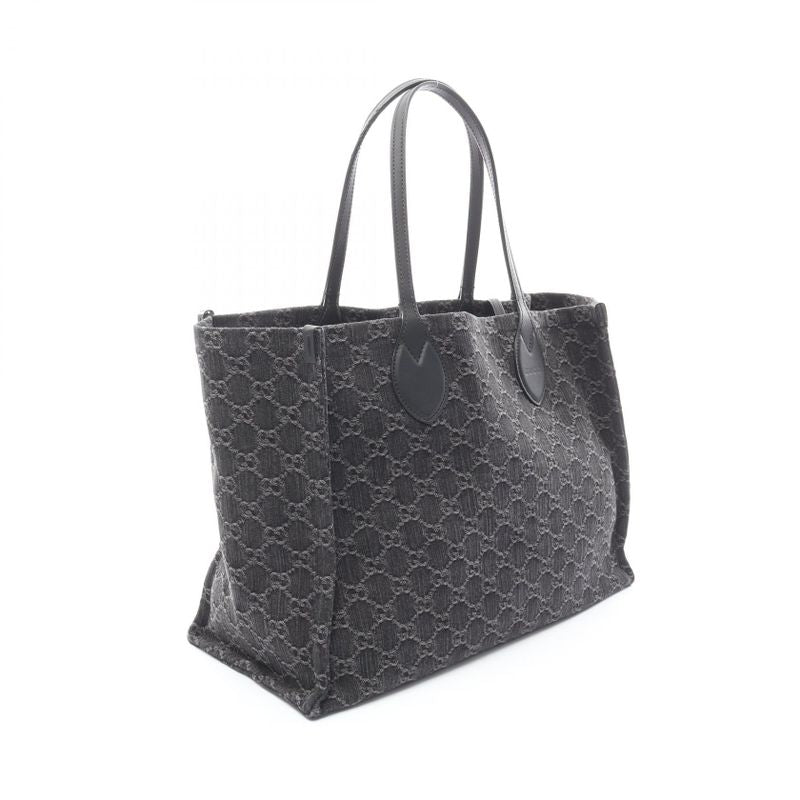 Gucci Tote Ophidia Large Denim Black Canvas