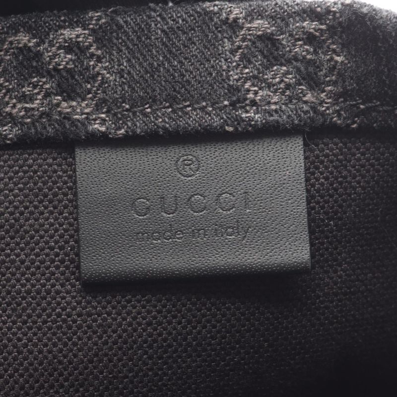 Gucci Tote Ophidia Large Denim Black Canvas