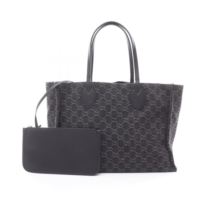 Gucci Tote Ophidia Large Denim Black Canvas