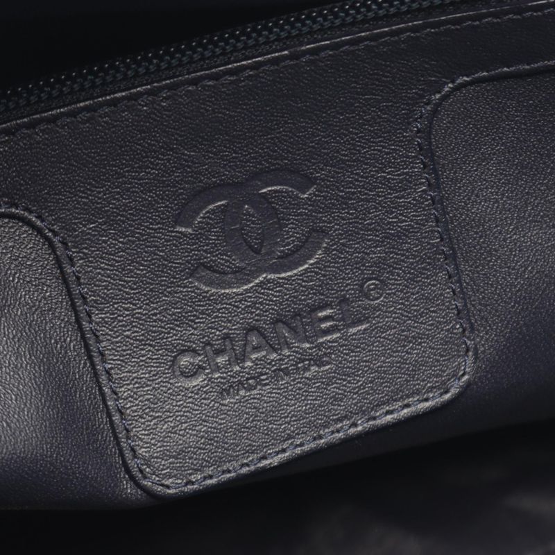Chanel Coco Cocoon Silver Leather Boston Bag