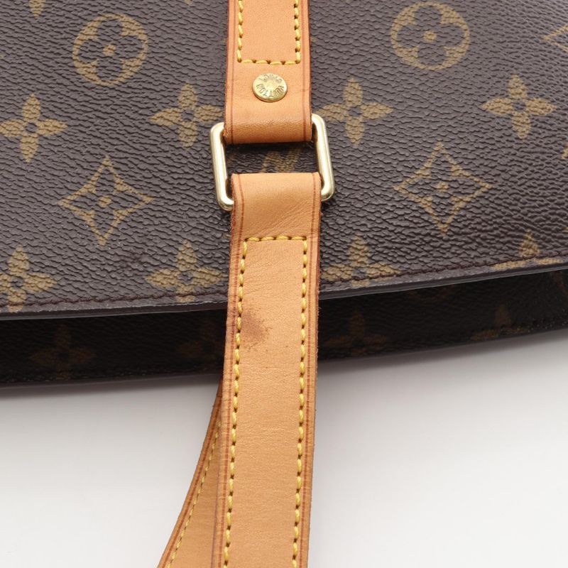 Louis Vuitton Shoulder Bag Babylon Canvas Leather