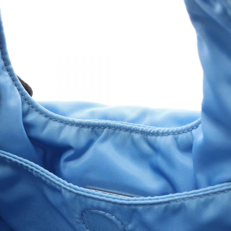 Prada Handbag Padded Light Blue Leather 2-Way