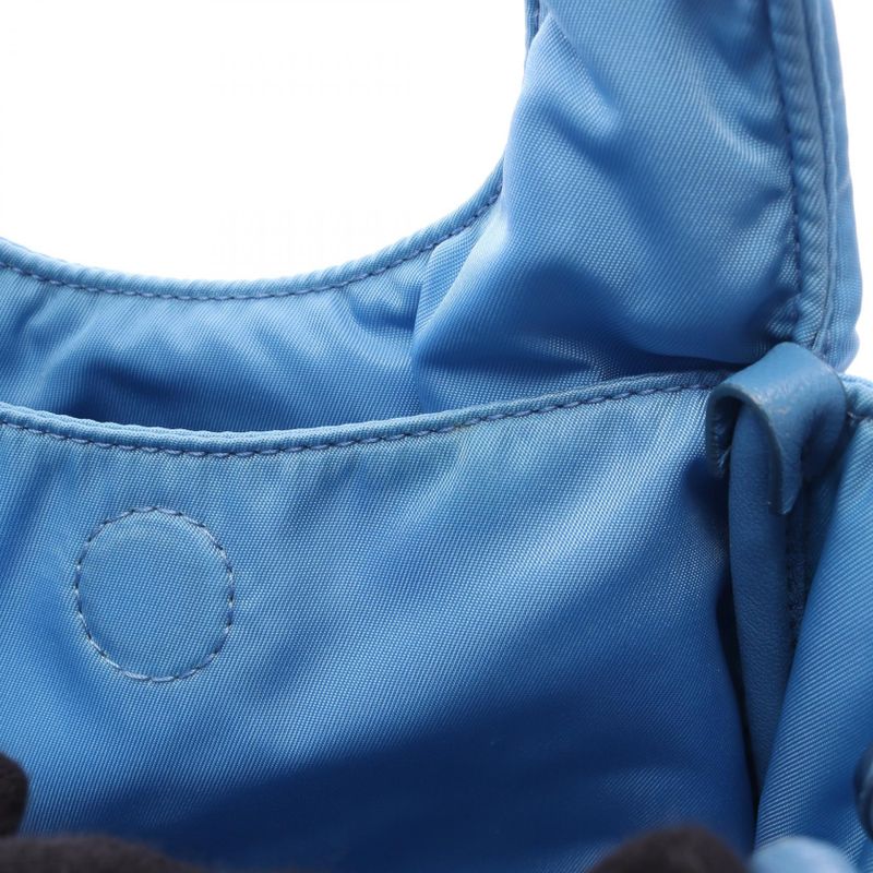 Prada Handbag Padded Light Blue Leather 2-Way