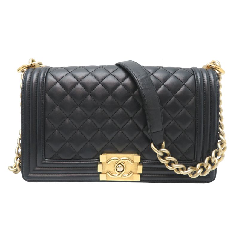 Chanel Shoulder Bag Lambskin Black
