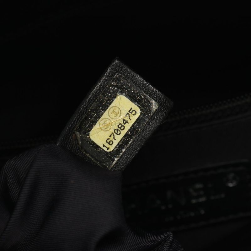 Chanel Tote Paris Biarritz GM Black Canvas Leather