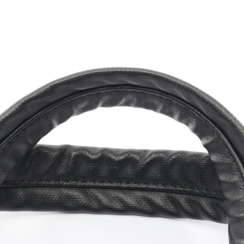 Chanel Tote Paris Biarritz GM Black Canvas Leather