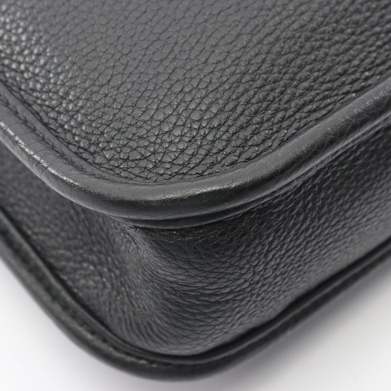 Prada Shoulder Bag Vitello Daino Soft 1 Black Leather Canvas