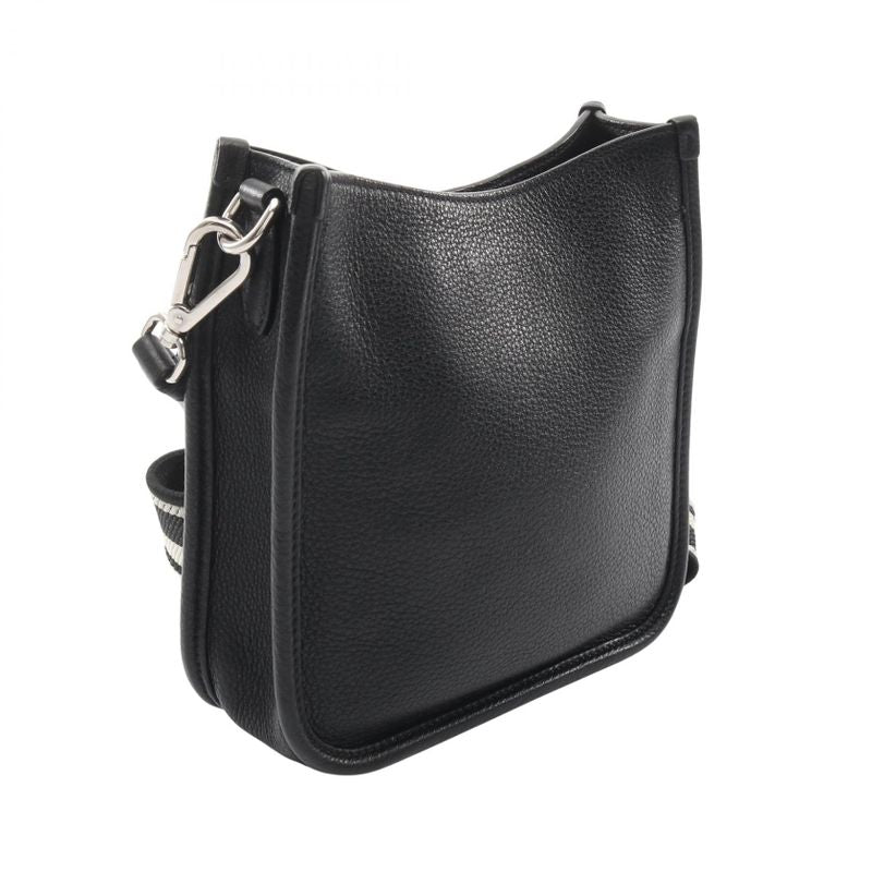 Prada Shoulder Bag Vitello Daino Soft 1 Black Leather Canvas