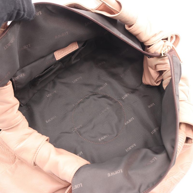Loewe Handbag Nappa Aire Pink Beige Leather