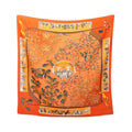 Hermes Scarf Carre 90 Neige D'antan Silk Orange Multicolor