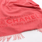 Chanel Shawl Cashmere Red