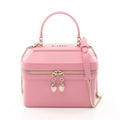 Bvlgari Handbag Serpenti Box Pink Leather Vanity 2-Way Chain