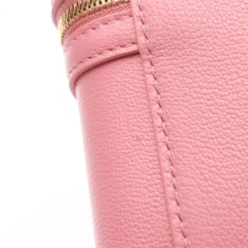 Bvlgari Handbag Serpenti Box Pink Leather Vanity 2-Way Chain