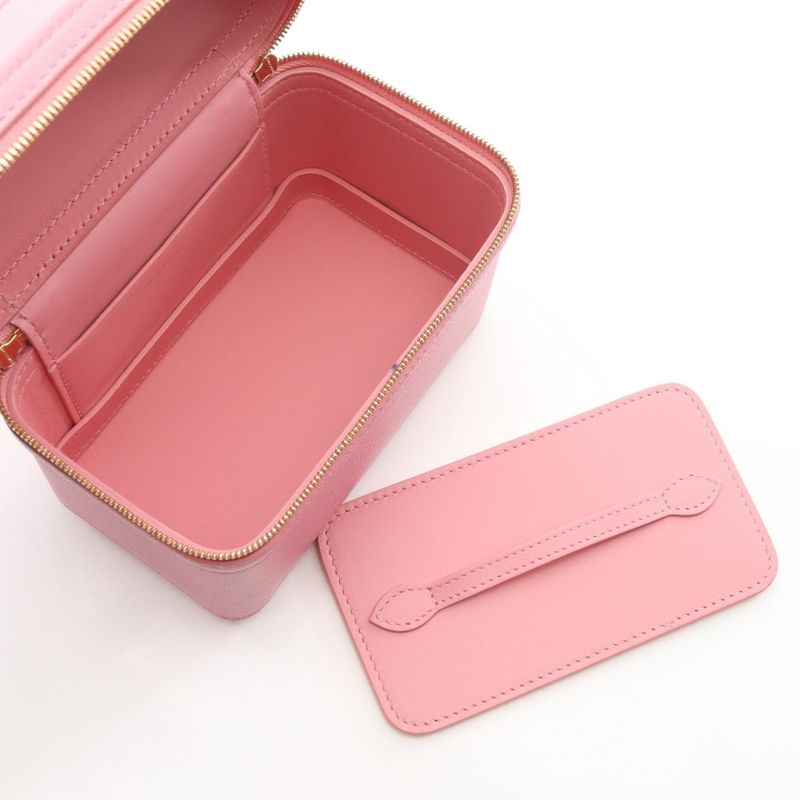 Bvlgari Handbag Serpenti Box Pink Leather Vanity 2-Way Chain
