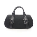 Dior Tote Cannage Black Canvas Leather D Buckle Boston Bag