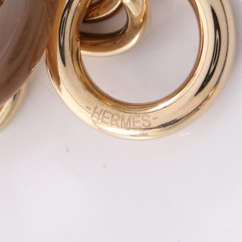 Hermes Earrings Eurydice PM Gold Gray