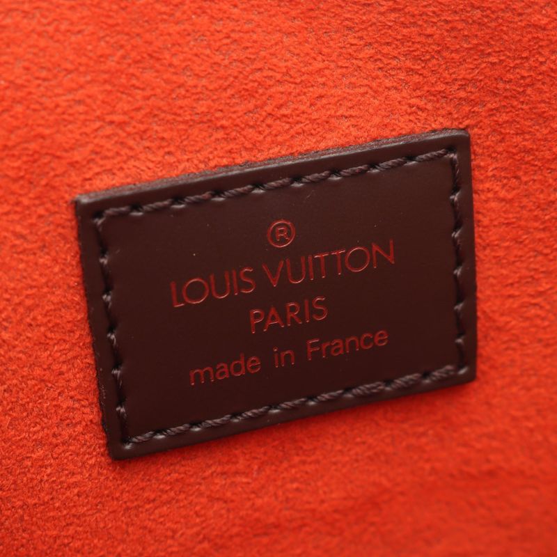 Louis Vuitton Tote Sac Plat Canvas Leather Ebene Brown