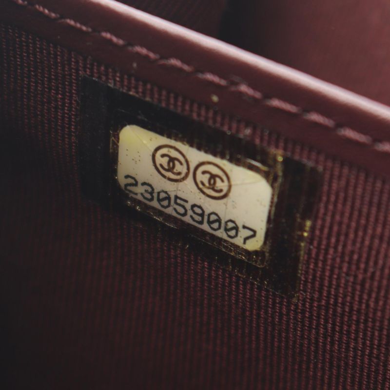 Chanel Round Wallet Quilted Black Leather