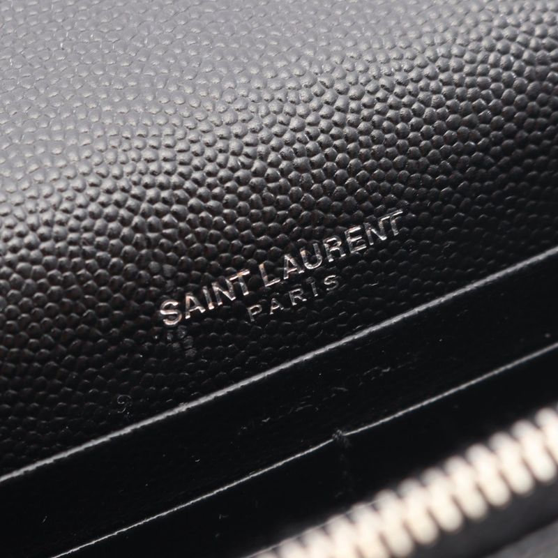 Saint Laurent Paris Shoulder Bag Monogram Envelope Black Leather