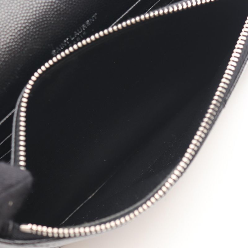 Saint Laurent Paris Shoulder Bag Monogram Envelope Black Leather