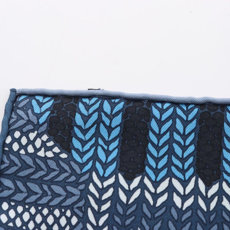 Hermes Scarf Carre 90 AU Coin du Feu Silk White Blue Navy