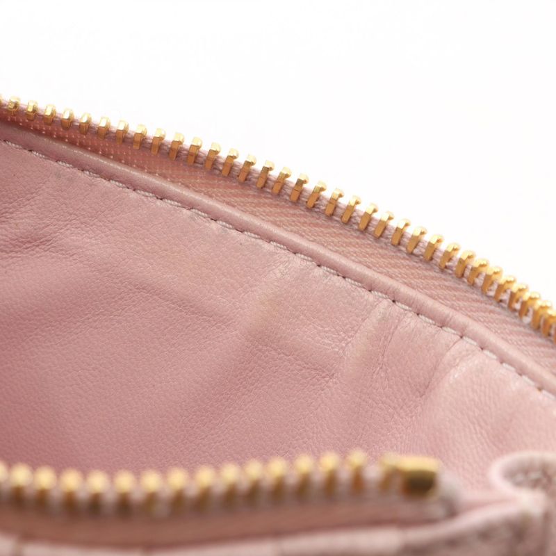 Prada Card Case Saffiano Metal Light Pink Leather Coin