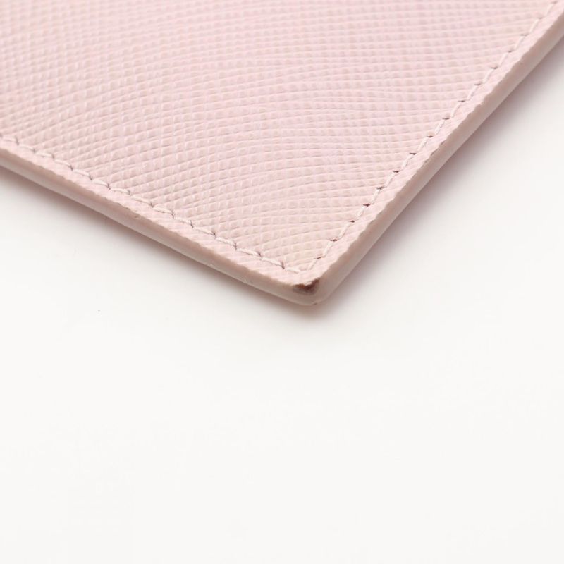 Prada Card Case Saffiano Metal Light Pink Leather Coin