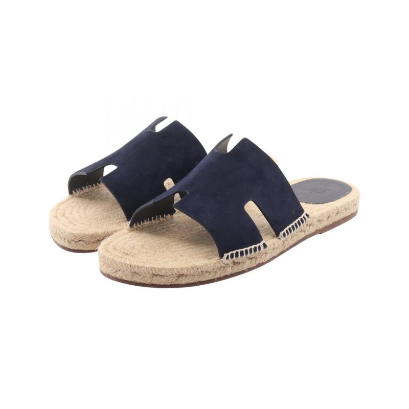 Hermes Sandals Antigua Beige Navy