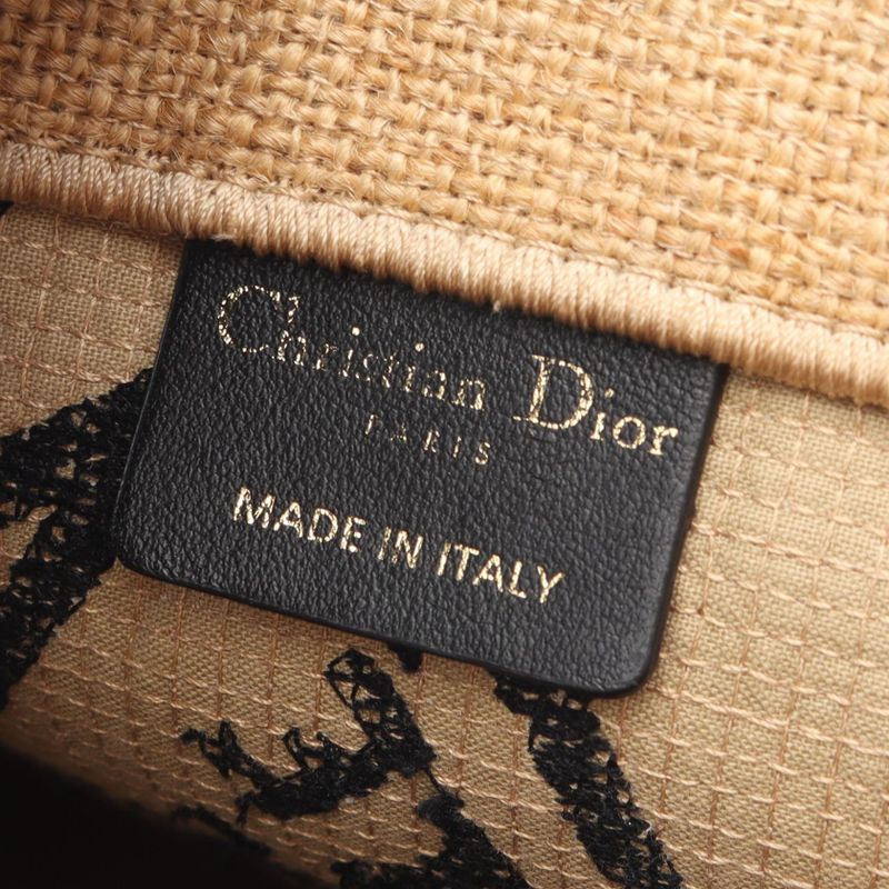 Dior Tote Book Natural Black Beige Multicolor