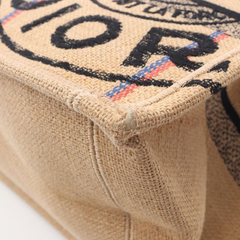 Dior Tote Book Natural Black Beige Multicolor