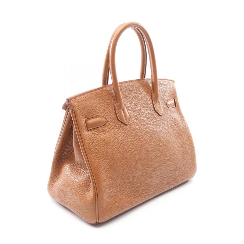 Hermes Handbag Birkin 30 Gold Maronde Indy Fishel Ficel Beige Brown