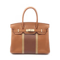 Hermes Handbag Birkin 30 Gold Maronde Indy Fishel Ficel Beige Brown
