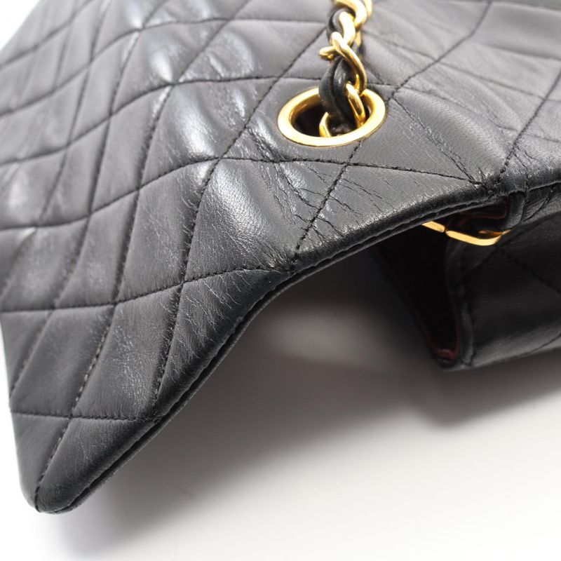 Chanel Shoulder Bag Mini Quilted 20 Black Lambskin