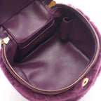 Chanel Shoulder Bag Quilted Vanity Purple Lambskin 2-Way