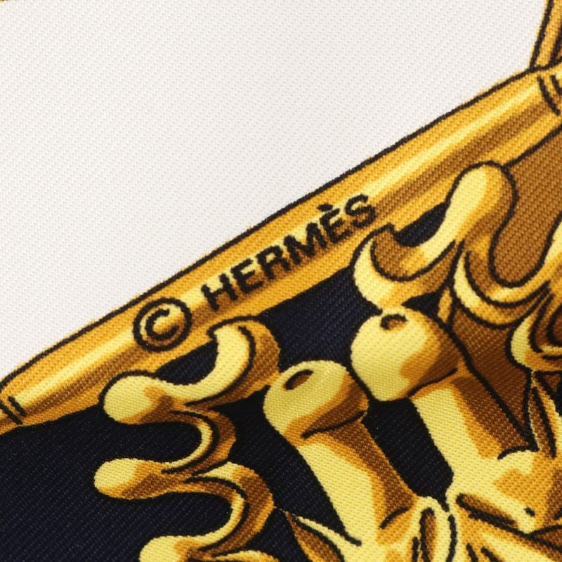 Hermes Scarf Carre 90 les Cavaliers D'Or Silk